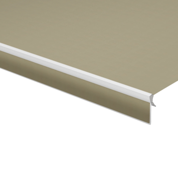 Schulprand (volant) recht effen bruin (kleurnr. U337) op maat