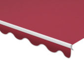 Schulprand (volant) golf effen rood (kleurnr. 3914) op maat