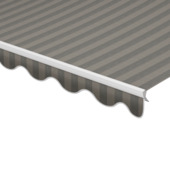 Schulprand (volant) golf streep grijs/bruin (kleurnr. 338671) op maat