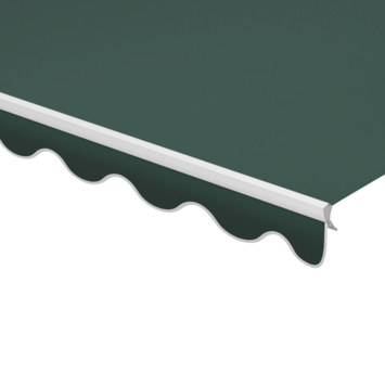 Schulprand (volant) golf effen groen (kleurnr. 6687) op maat