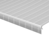 Schulprand (volant) recht streep grijs (kleurnr. T284) op maat