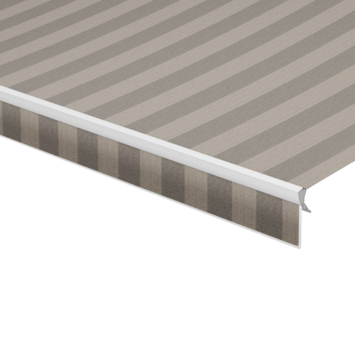 Schulprand (volant) recht streep zwart/bruin (kleurnr. 338640) op maat