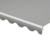 Schulprand (volant) golf effen grijs (kleurnr. U406) op maat