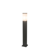 QAZQA staande buitenlamp Malios 1-lichts 60W E27 donkergrijs staal 80 cm
