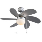 QAZQA plafondventilator met verlichting Fresh 30 1-lichts 60W E14 grijs hout