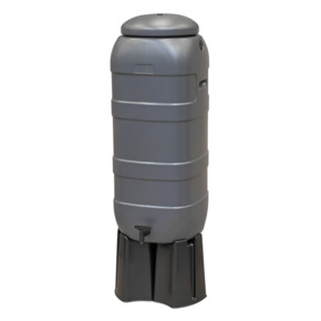 Harcostar regenton Rainsaver grijs kunststof 100 L 40 x 40 x 126