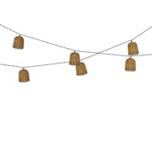 Solar lichtsnoer met 8 LED lampjes rotan