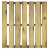 Vlondertegel reliëf grenen hout geïmpregneerd 50 x 50 cm