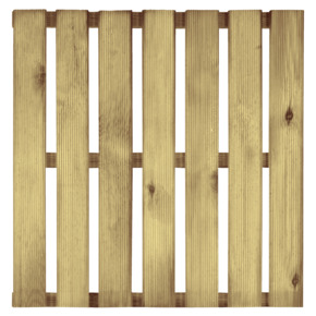 Vlondertegel reliëf grenen hout geïmpregneerd 50 x 50 cm