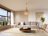 Kleurstaal lattenwand Decowall Acoustic ton sur ton natuur eiken 25x30cm