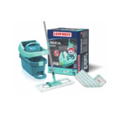 Leifheit Profi vloerwisser XL - 42 cm compleet dweilsysteem op wieltjes met micro duo overtrek