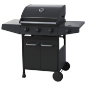 Handson Boston Full Black gas BBQ metaal zwart 56 x 41 cm