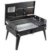 Jamestown meeneem koffer BBQ houtskool zwart 42 x 25 cm