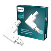 Philips EasyLink L-vormige connector linkse hoek railverlichting wit