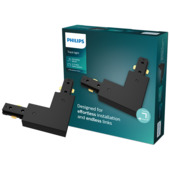 Philips EasyLink L-vormige connector rechtse hoek railverlichting zwart