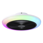 EGLO ventilator met LED verlichting Sayulita 21W Ø46 cm wit/zwart