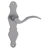 Gamma deurkruk set Lepel ovaal blind schild RVS look messing