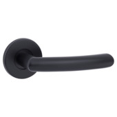 Gamma deurkruk set Zurich rond rozet zwart aluminium