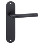 Ok deurkrukset Ovaal kortschild blindschild aluminium zwart