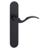 Deurkrukset Bologna blindschild aluminium zwart