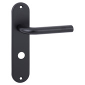 Ok deurkrukset Ovaal kortschild WC 63/8mm aluminium zwart