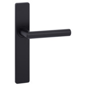 Gamma deurkruk set Berlijn recht blind schild zwart aluminium