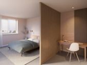 Roomdivider profiel recht 90° natuur eiken 2 stuks