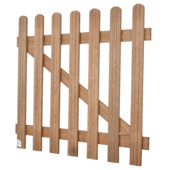 Tuinhek poort keruing hard hout 80 x 90 cm