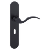 Deurkrukset Bologna sleutelgat 56mm aluminium zwart