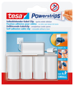 Tesa Powerstrip kabelclip mini wit 5 stuks