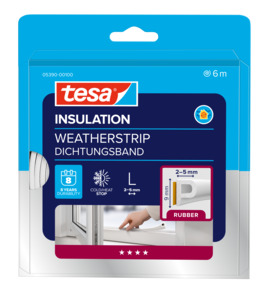 Tesa Tochtband P-profiel zelfklevend 8 jr wit 6m