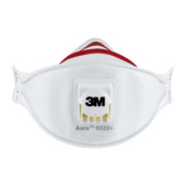 3M fijn stof masker vouwbaar met uitademventiel 9332C1 2 stuks
