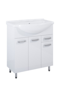 Atlantic badmeubelset Emin hoogglans wit 75 cm
