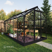 Royal Well Mary IV kweekkas aluminium zwart 8,91 m²