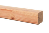 Tuinpaal vierkant Douglas hout geschaafd 6,5 x 6,5 x 270 cm