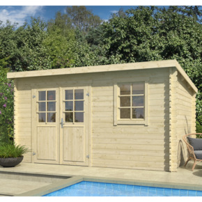 Tuinhuis Danna vurenhout onbehandeld 380 x 275 cm