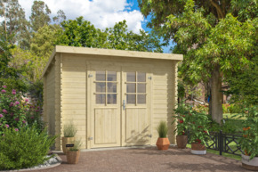 Tuinhuis Bas vurenhout onbehandeld 275 x 275 cm