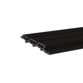 Wandplank WPC 2,1x17,6x240cm Rhombus zwart voorgeboord