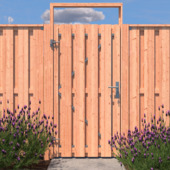 Tuindeur pakket Royal Douglas hout bruin 180 x 100 cm