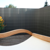 Balkonscherm PVC antraciet ca. 90 x 300 cm