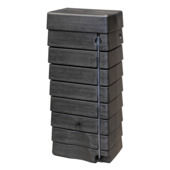 Regenton muurtank BlackLine 276 L zwart kunststof 40 x 60 x 135 cm
