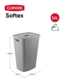 Curver Softex Wasmand met deksel 56L - Taupe