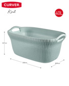 Curver Knit Wasmand 40L - Misty Blue