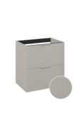 Atlantic wastafelonderkast Raff taupe ribbelfront 60 x 45,2 x 63,5 cm