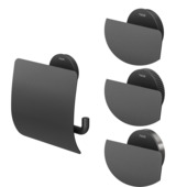 Tiger Orion Toiletrolhouder met klep - Zwart