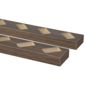 Roomdivider profiel schuin 45° walnoot 2 stuks