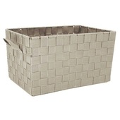 Mila opbergmand polypropyleen taupe 23x33x18 cm