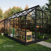 Royal Well Mary III kweekkas aluminium zwart 7,46 m²