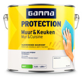 GAMMA Protection muur & keuken muurverf moonlight RAL 9010 mat 2,5 liter
