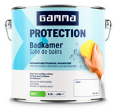 GAMMA Protection badkamer muurverf snow RAL 9003 mat 2,5 liter